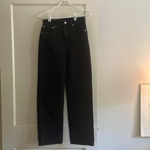 Madewell Perfect Vintage Wide Leg Jean, Black, 26